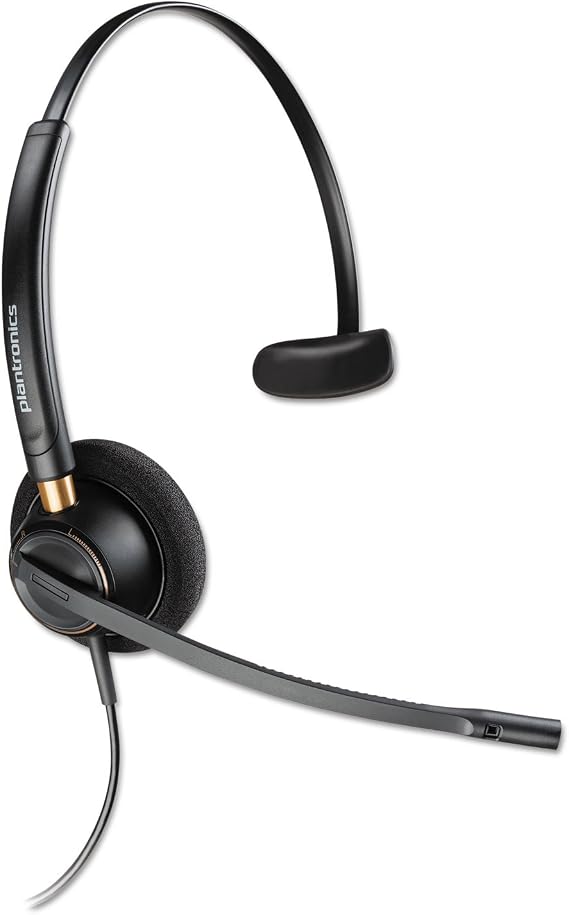 Plantronics HW510 EncorePro Noise Cancelling Over Head Monaural Headset, Black