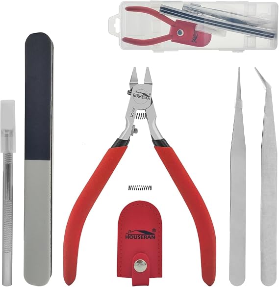 Model Nipper, Model Tool Kit for Gundam Repairing Plastic Model and Fixing, Red