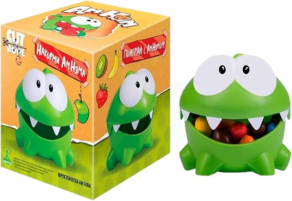 Om Nom UT The Rope Plastic Toy Fruit Lunch Box Om Nom Open Mouth Cut The Rope Figures