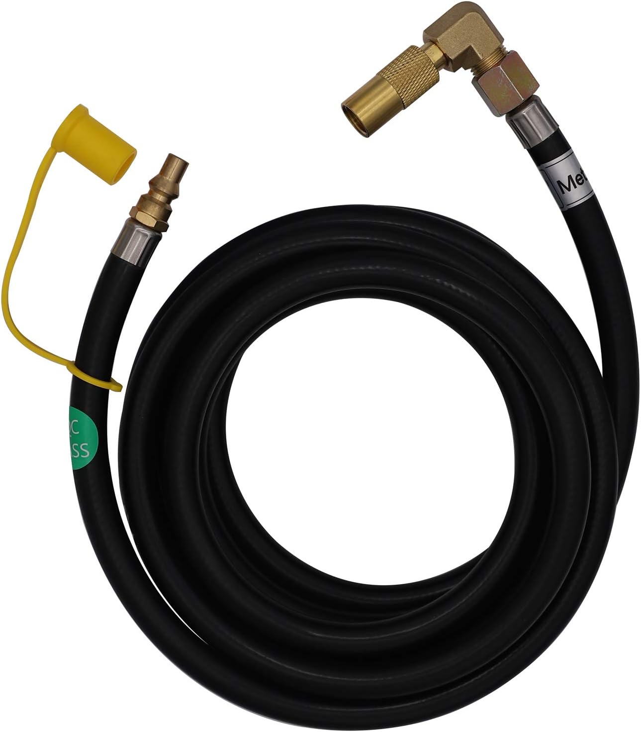METER STAR Propane Gas Quick Connect Adapter 12Ft RV Quick-Connect Extension Hose and Propane Elbow Adapter Fitting Kit for 17Inch22Inch Blackstone Griddle