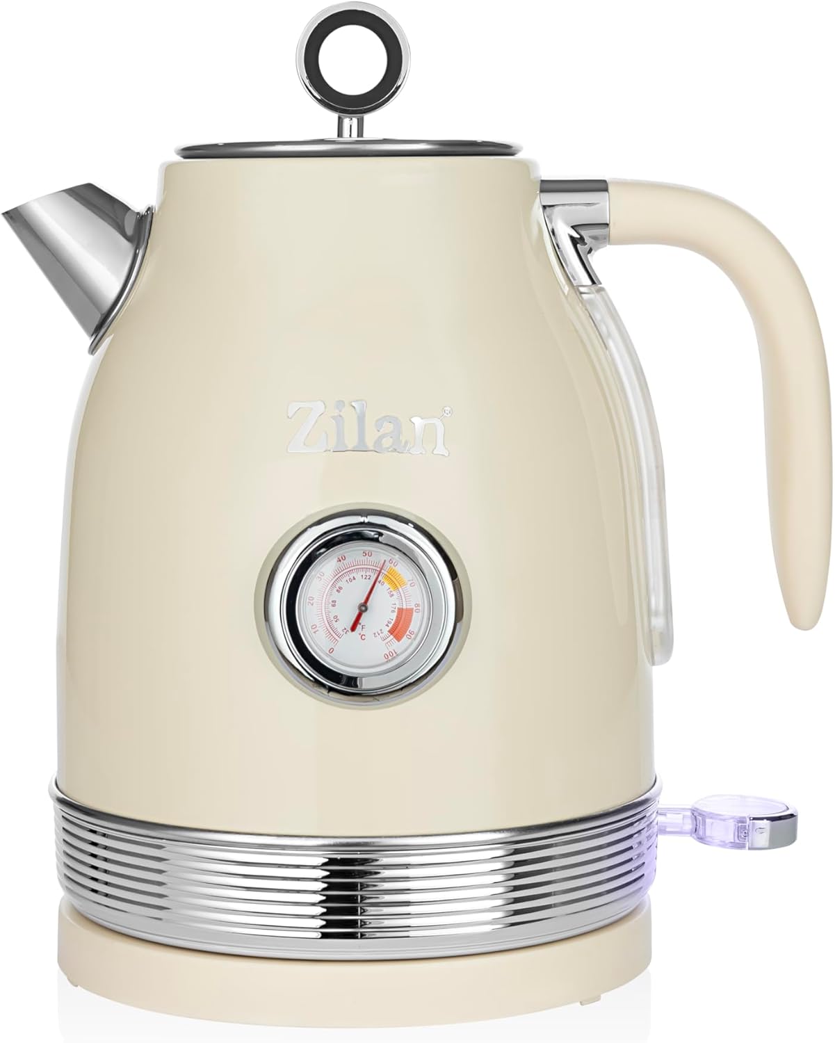 Zilan ZLN1184 Retro Kettle – 1.7L Capacity Cream Kattle, 2200W Power, 360° Wireless Design