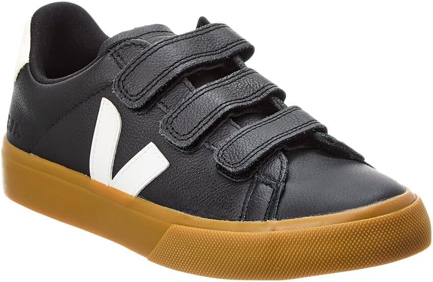 Recife Logo Leather Sneaker, 40, Black