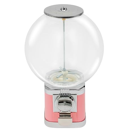 Vending Machine for $1 Coins, Commercial Twister Ball Dispenser, Countertop Ball Bulk Vending Machine, Candy Machine Dispenser for Business, Perfect for Game Stores Retail Stores (Pink)