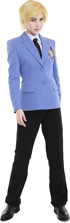 miccostumes Women's High School Host Club Cosplay Costume School Uniform Set Jacket Shirt with Tie