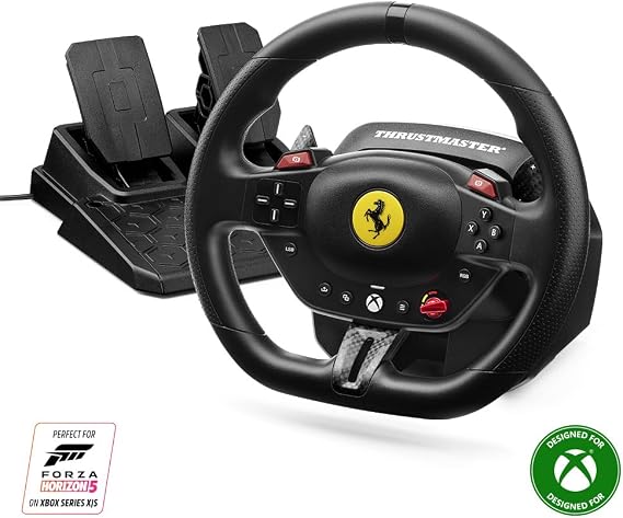 Thrustmaster T98-X Ferrari 296 GTS Yarış Direksiyonu – Xbox Series X|S, Xbox One ve PC Uyumlu – Resmi Ferrari Lisanslı, 1:1 Ölçekli Replika, Doğrusal Direnç ve Manyetik Pedalla