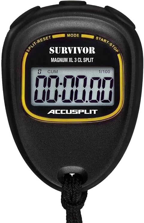 ACCUSPLIT Survivor S3CL CUMULATIVE-LAP SPLIT Stopwatch with Magnum Display