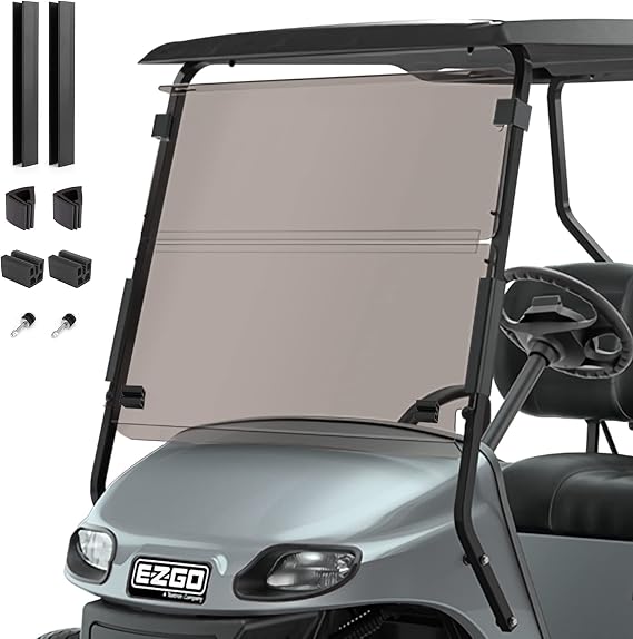 EZGO TXT Glof Cart Windshield for 1994-2013 & Tinted Foldable EZ GO Txt Golf Cart Accessories Windshield Parts