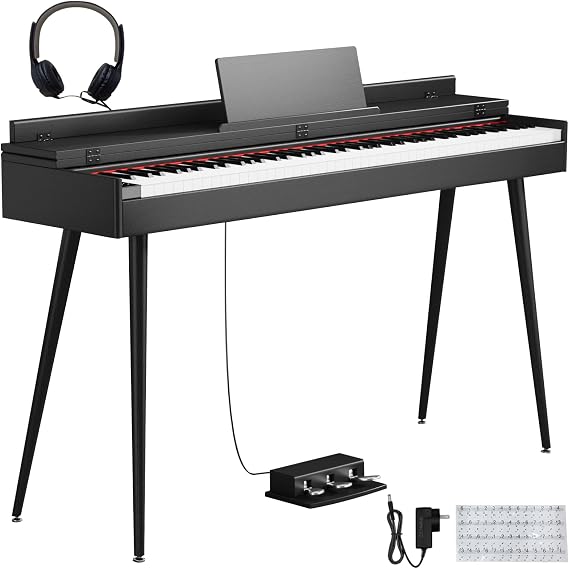 88 Key Digital Piano, Hammer-Action Full Desk Weighted Keyboard