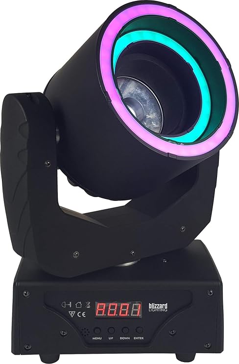Blizzard Hypno Beam LED Light Moving Head with 60W 4-in-1 LED Ring Effects (123891)