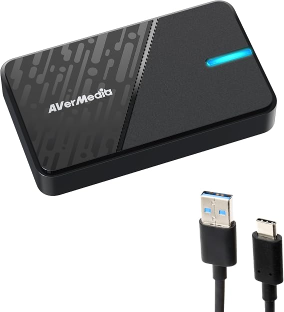 AVerMedia Capture Card for Streaming, 4K60 HDR Passthrough, 1080p60 Video Recording, Ultra-Low Latency Game Streaming for Switch 2, Xbox, PS5, PC on Twitch, OBS, Win11, Mac - StreamLine MINI+ GC311G2
