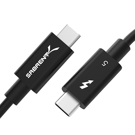 SABRENT Thunderbolt 5 Cable, 3ft, 120Gbps, 240W PD (CB-T5M1)