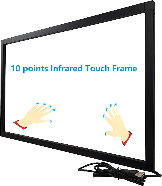 80 Inch Interactive 10 Points Infrared IR Touch Screen Overlay Frame Free Driver