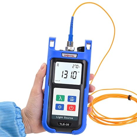 FTTH TLS-35 Optical Light Source, Single Mode OLS Tester, Optical Light Source 1310/1550m Pocket Size