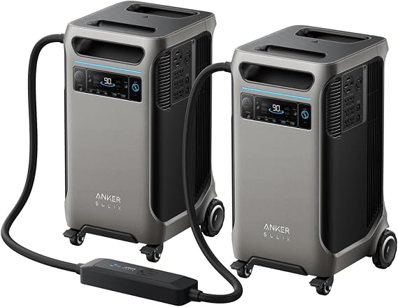 Anker SOLIX F3800 Portable Power Station and Double Power Hub, 7,680Wh