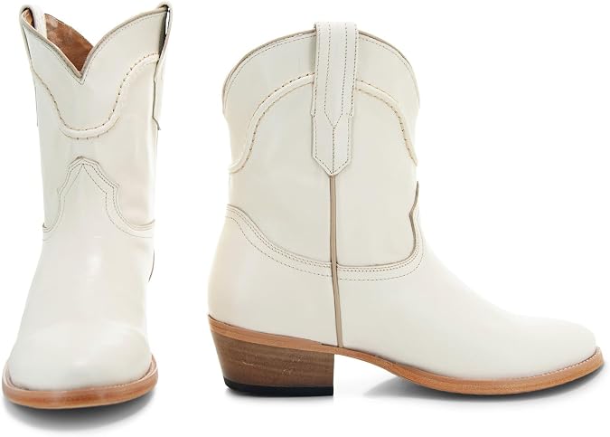 Soto Boots Leather Womens Western Ankle Booties M1002