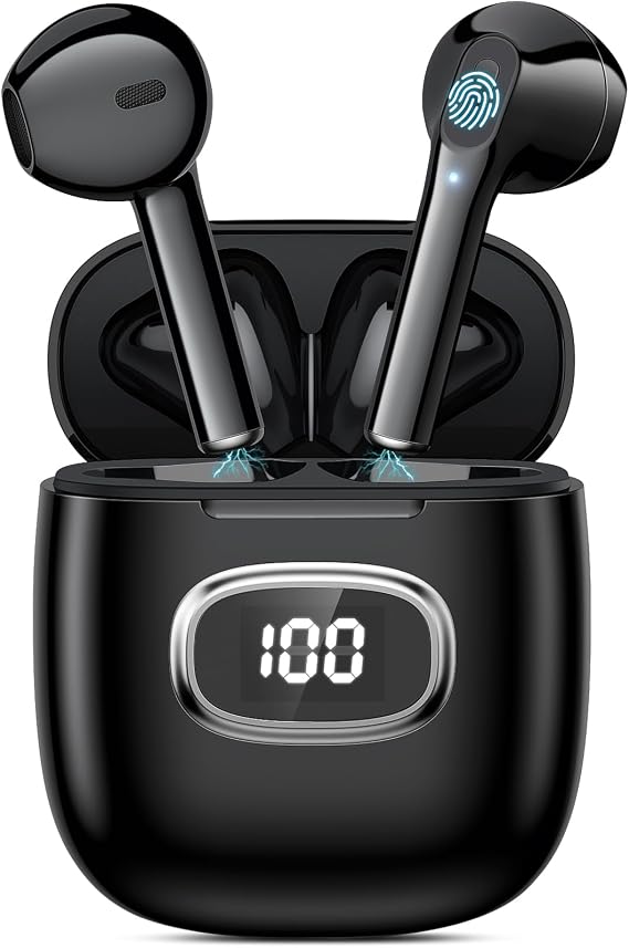 Wireless Earbuds for iPhone 17 Air 16 15 Pro Max 14 Plus 13, 5.3 Bluetooth Headphones Cordless Ear Buds with Mic Stereo for Samsung Galaxy S26 S25 Ultra S24 S23 Fe S22 Plus S21 Fold Flip/Pixel 10 9