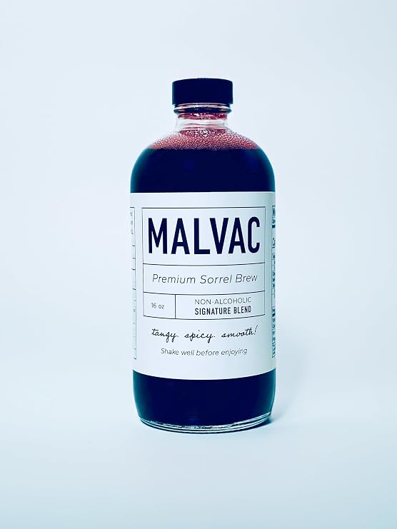 MALVAC Premium Sorrel Brew - SIGNATURE BLEND (16 Fl Oz Bottle)