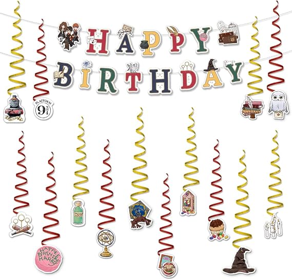 Conquest Harry Potter Birthday Party Garland & Hanging Decorations Set