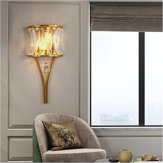 VIOLIN Wall lamp, Modern Crystal Wall Light Bathroom Lamps - Corridor Entrance Bedroom Living Room Background Wall Lamp .Wall Lights.