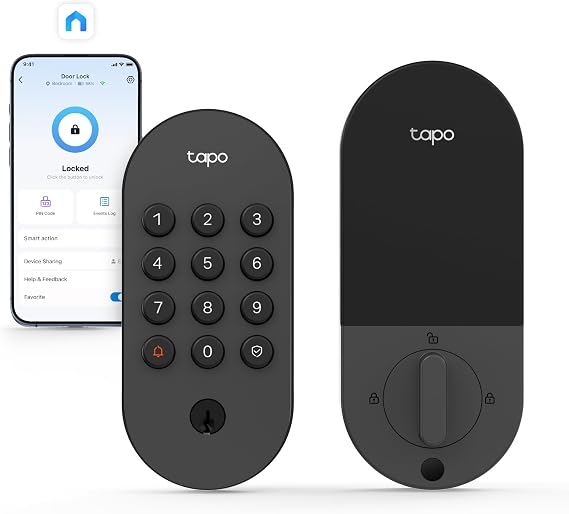 Tapo Smart Wi-Fi Deadbolt Door Lock, Keyless Tactile Buttons, DL100