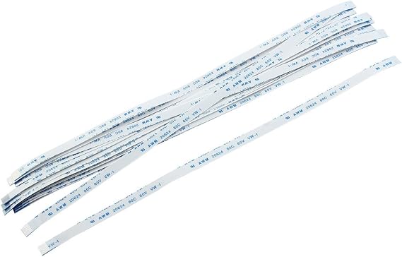 uxcell a Type 0.5mm Pitch 10Pin AWM 80C 60V VW-1 Flexible Flat Cable FFC 200mm 20Pcs