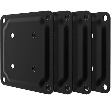 ForoGore 4" x 4" Wood Post Plate Connector, Powder-Coated Decking Post Base