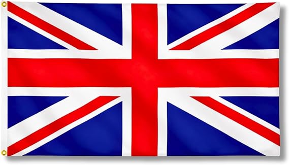 Union Jack Flag 8ft x 5ft with Brass Eyelets – Large Polyester Britain Flag Banner for VE Day Celebrations, Royal Street Parties, Pub BBQ Events and Indoor Outdoor Home & Garden Display
