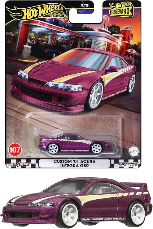 Hot Wheels Boulevard Premium Vehicles GJT68 - HRT77 CUSTOM 01 ACURA INTEGRA GSR