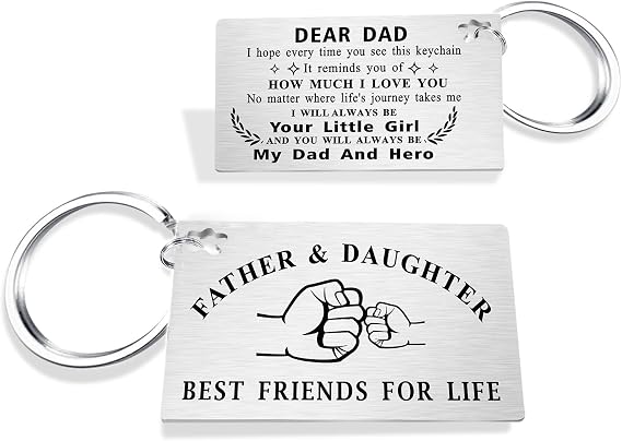 TGCNQ Gifts for Dad Christmas - Best Dad Ever Keychain