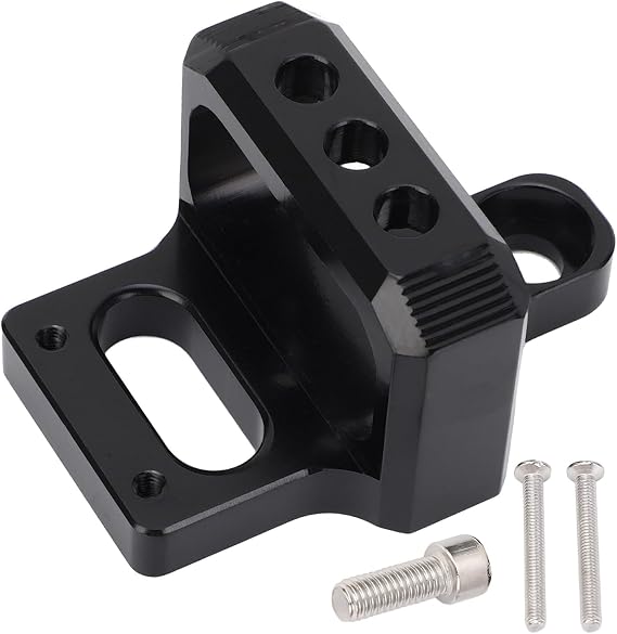 3 Port Boost Controller Mount Holder Bracket Replacement for AEM Boost Controller Solenoid Valve Mount Holder Bracket Kit CNC Billet Aluminum (Black)