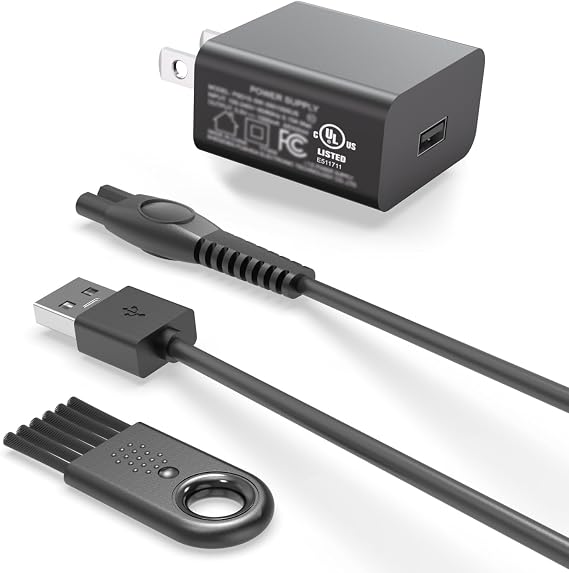 5V Fast Charger for Philips Norelco Wet & Dry Electric Shaver & One Blade 360, Series 2000 2400 2600 3600 3900 5400 5000X 7200 i9000, 3000 5000 7000, for Phillips OneBlade QP2724 QP2834 Trimmer Razor