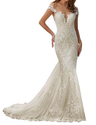 JAEDEN Wedding Dress Lace Mermaid - Long Wedding Dresses for Bride 2025