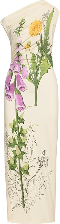 Foxglove Sketch Jersey Dress