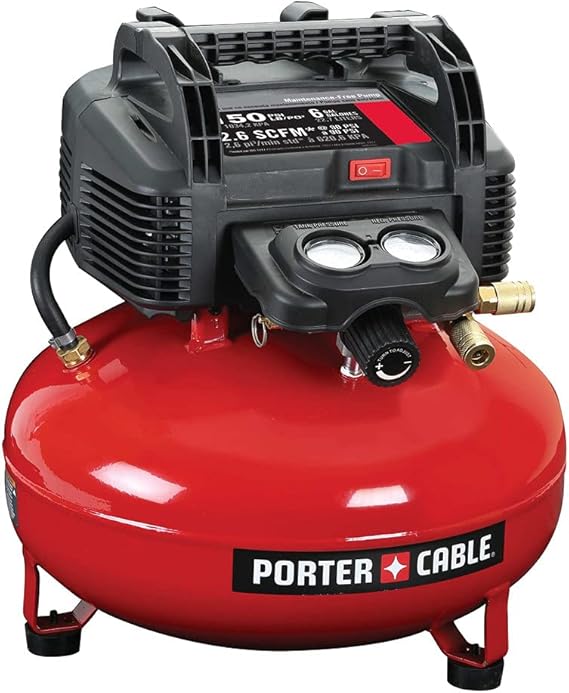 PORTER-CABLE Air Compressor, 6-Gallon, Pancake, Oil-Free (C2002)