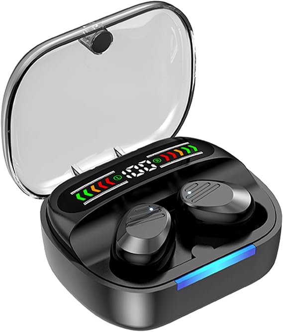 2024 Version True Wireless Bluetooth Earbuds with Charging Case Compatible with Apple & Android, Dual Connect, Built-in Microphone, Stereo Sound in-Ear Bluetooth Headphones Headset - Model 28