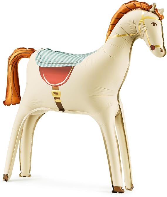 Standing Horse Foil Balloon PartyDeco 30x30 Inch Farm Animal Party Decor