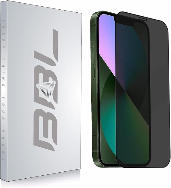 Babilden Apple iPhone 13 Pro Max Privacy Hayalet Cam Tam Ekran Temperli Koruyucu, Siyah