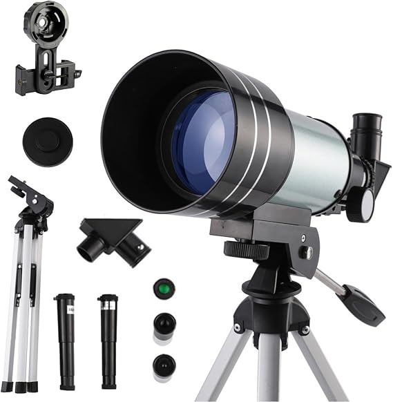 Telescope for Kids & Beginner Astronomers - 70mm Aperture Astronomical Refractor Telescope for Adults - Multi-Coated High Transmission Coatings with Mount Tripod Phone Adapter