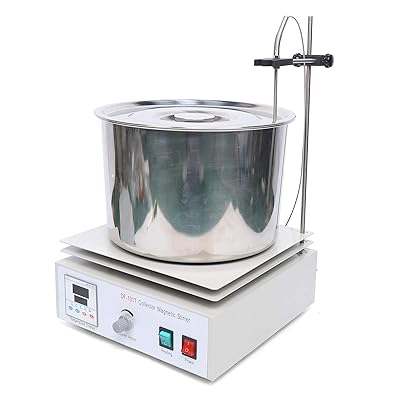 10L Digital Heat-Gathering Magnetic Stirrer Digital Heating Lab Mixer Lab tat 0-1400Rpm Heat-Gathering Magnetic Stirrer Water Oil Bath 400C tat Tool with Hot Plate
