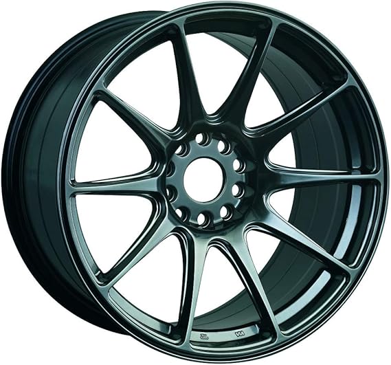 XXR WHEELS 527 Rim 16X8.25 4X100/4X114.3 Offset 0 Hyper Black (Quantity of 1)