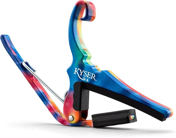 Kyser Quick-Change Capo for 6-string acoustic guitars, Tie-Dye, KG6TD