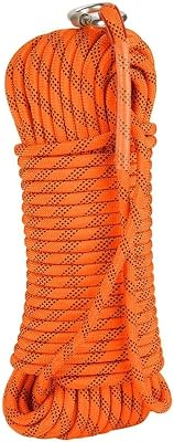 Home Emergency Escape Rope 10~200m, Multi-use 20mm Outdoor Rope, Multifunctional Cord Safety Rope for Magnetic Fishing Hiking Caving Camping Color : Orange, Size : 20mm x 120m