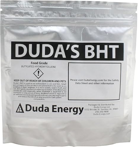 Duda Energy Butylated Hydroxytoluene (BHT) 99+% Purity Granular White Crystals, 8OZ, 1 Pack
