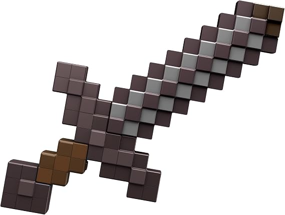 Minecraft Toys, Deluxe Netherite Sword, Kid-sized Minecraft-Game Role-play Accessory, Gifts for Kids and Fans