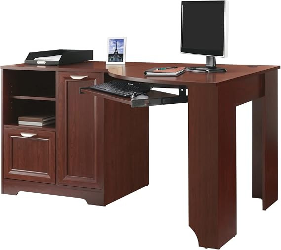 Realspace Magellan 60"W Corner Computer Desk, Classic Cherry