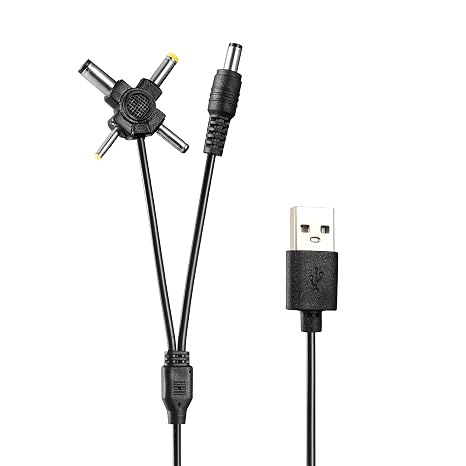 USB Charging Cable Compatible for Educator Charger - 300/400 Dual Lead for ET-300, ET-300-L, ZEN-300, ET-302, ET-302-L, ZEN-302, ET-400, ET-402 Training Collars With Round Charging Ports