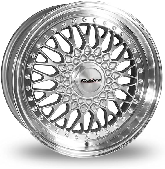 Vintage 7x15 Alloy Wheels – Silver with Polished Lip, 4x108 / 4x100 PCD, 73.1mm Centre Bore, 700kg Load, Offset 30