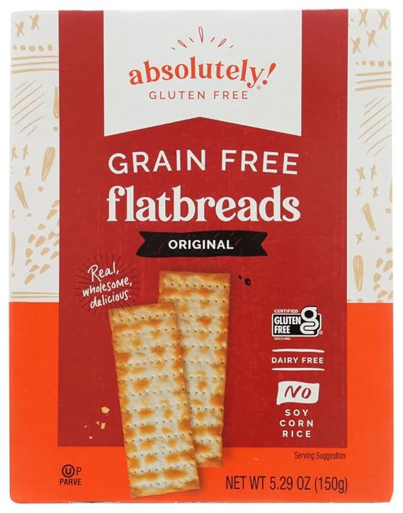 Absolutely Gluten Free Flatbread Original -- 5.29 oz Pack of 2