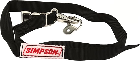 Simpson Racing 36007BK Black SFI Approved Helmet Restraint Medium
