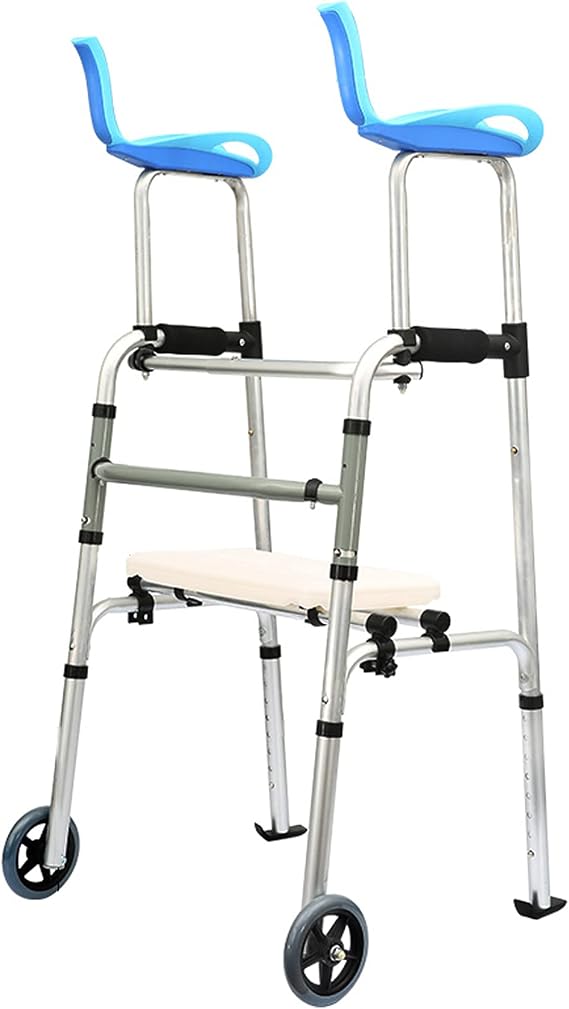 Stand Up Rollator Walkers Armrest Walker Tall Rolling Mobility Walking Aid Lightweight Standard Walker Height Adjustable Rolling Walker Suitable for People with Limited Mobility